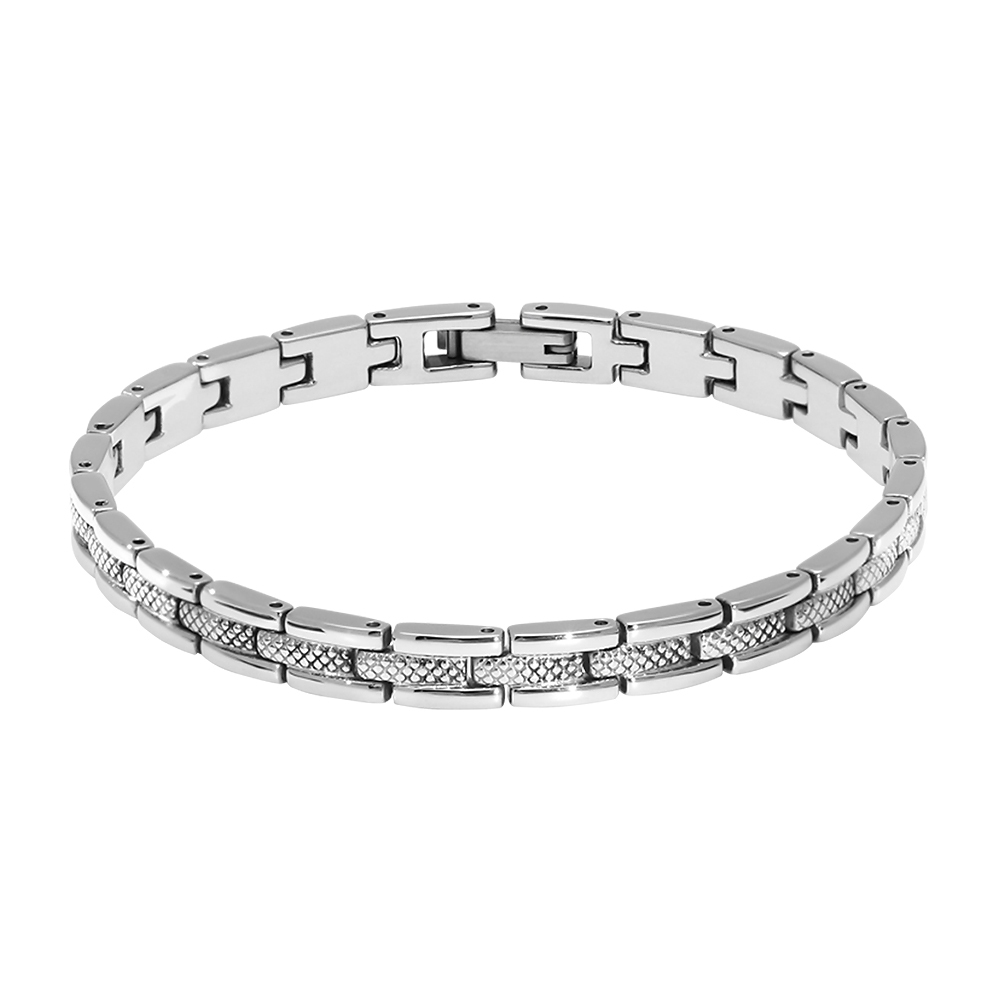 【快速出貨】法國 ROCHET Santorin系列 不鏽鋼男士手鍊 HB4760, , large