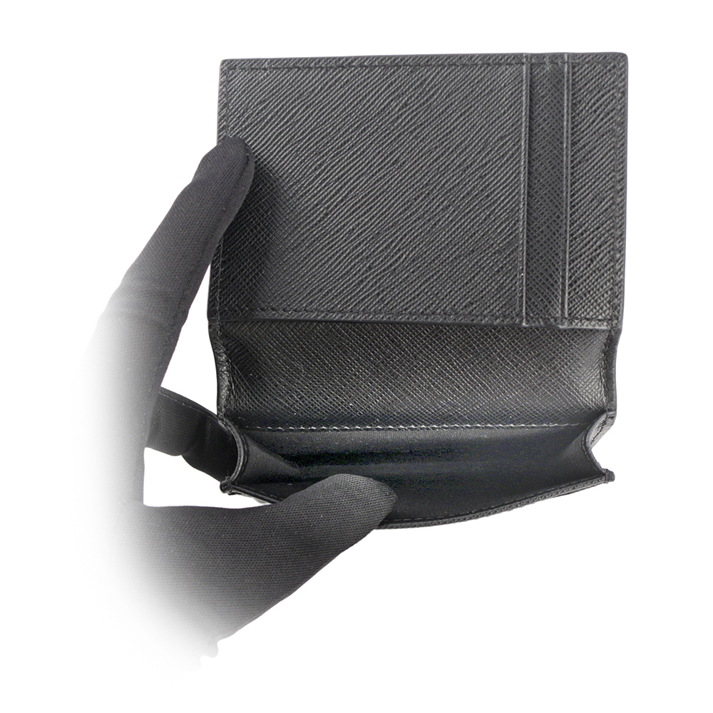 MONT BLANC Sartorial 匠心系列防刮牛皮對開卡片夾(黑色), , large