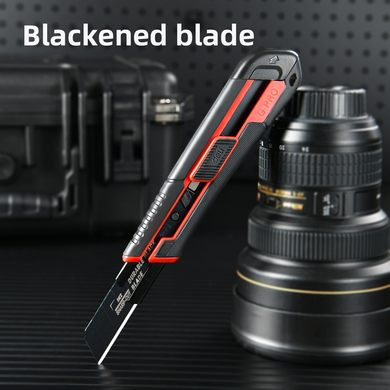 【得力工具 deli tools】重型美工刀 專業款 PRO系列 工業用美工刀 裁紙刀 切割刀-25mm 重型美工刀, , large