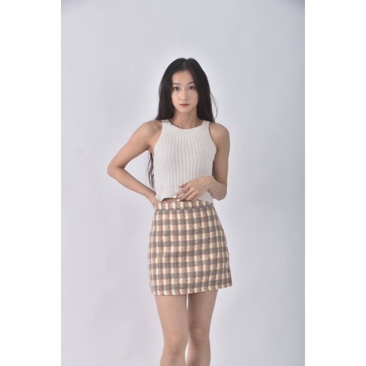 (S) 質感厚磅棕色褲裙二手衣, , large