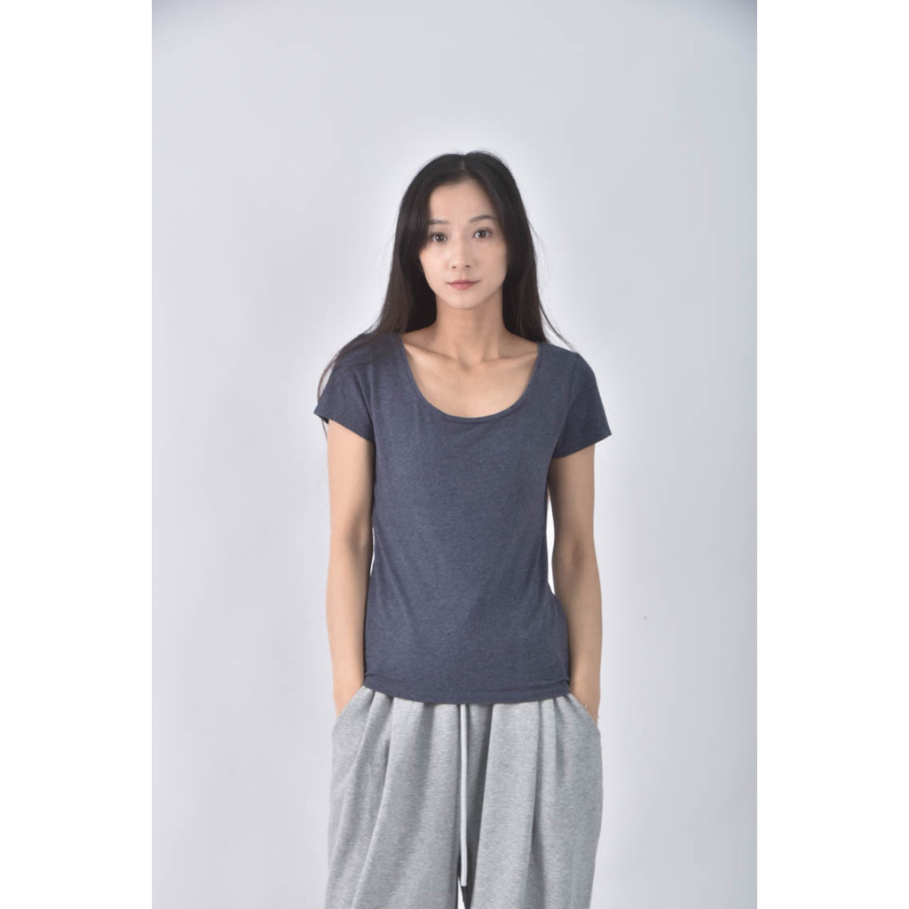 (S) net素面藍色短袖上衣二手衣