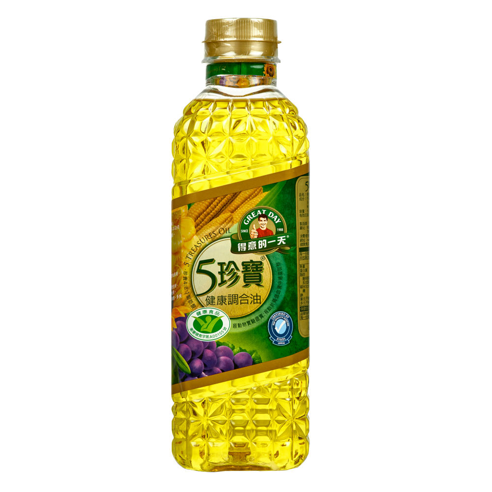 得意的一天五珍寶健康油600ml, , large