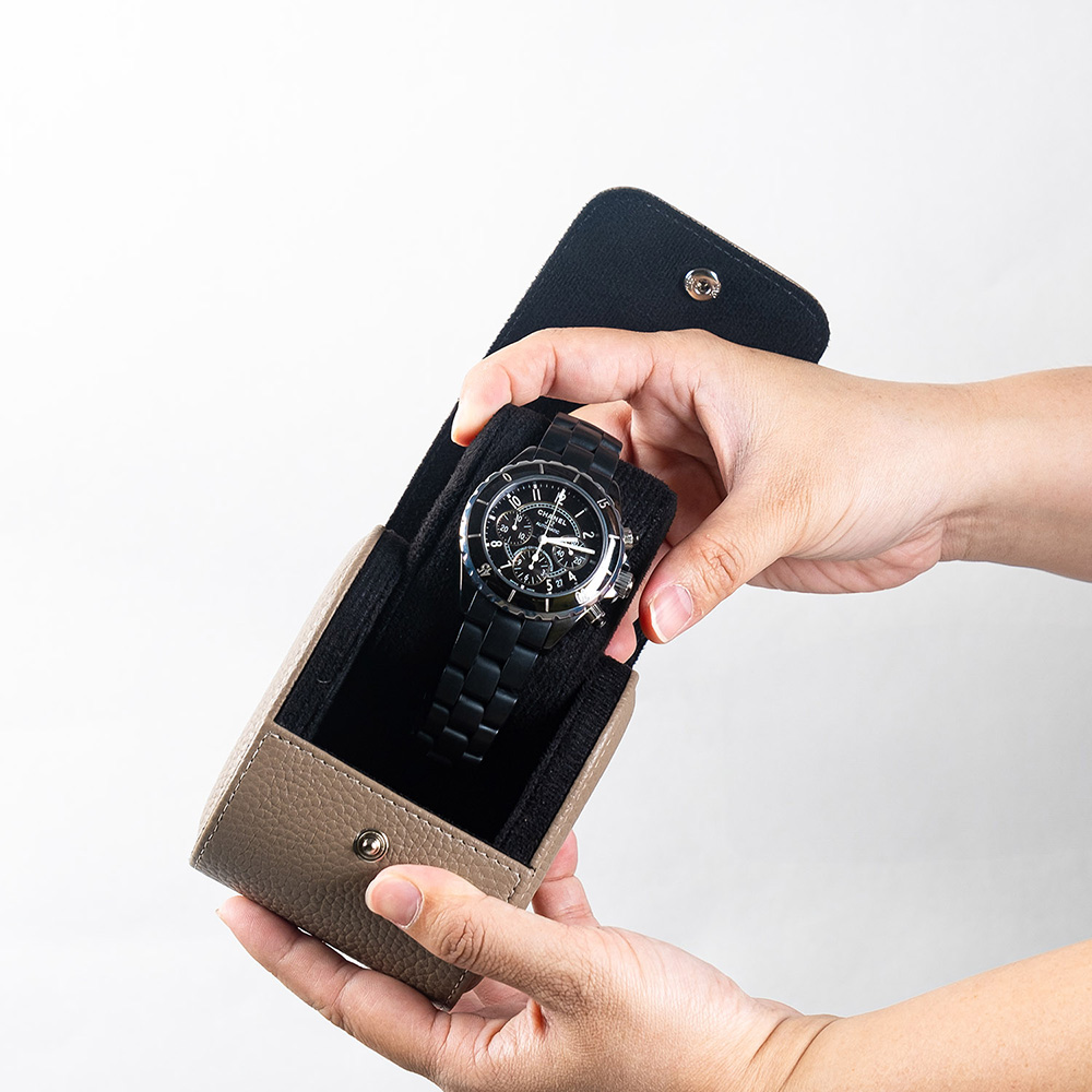 [TRAVELMAR] 隨行皮件錶盒-大象灰, , large