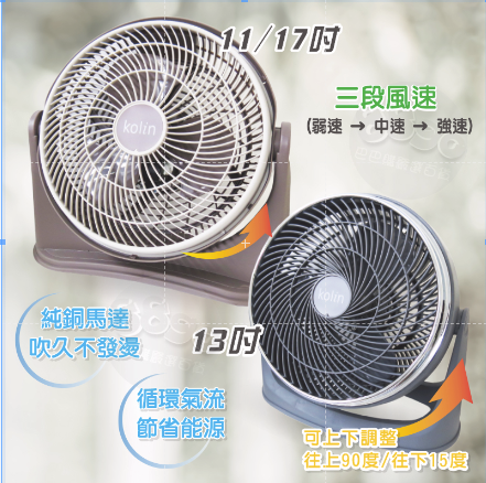 鉅玉經典｜歌林循環扇11吋 KFC-MN1121, , large