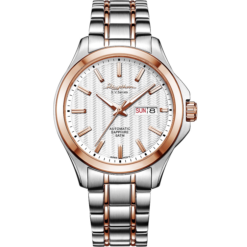 RHYTHM日本麗聲 S.V.Series 日曆機械錶-42mm AS1614S09, , large