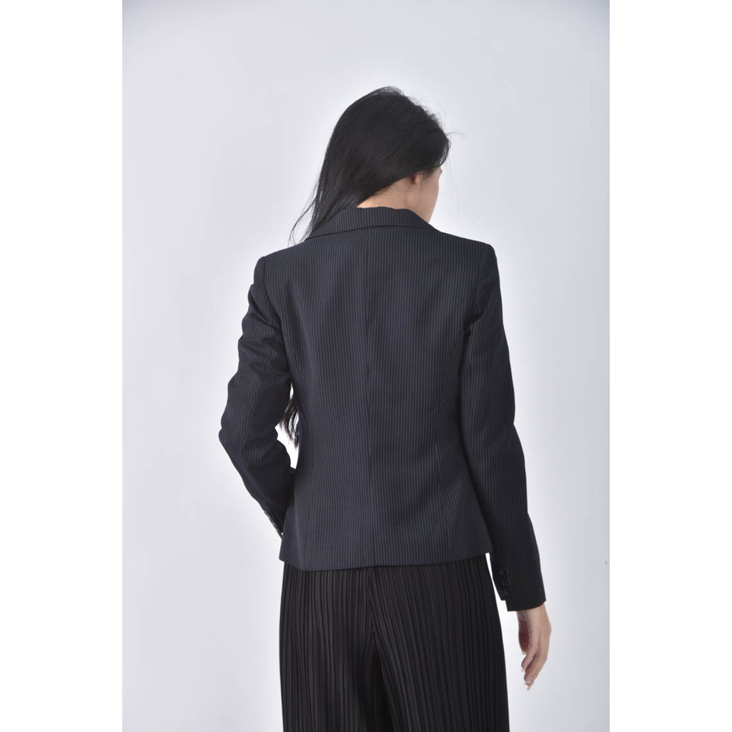 (S) mastina西裝直條紋灰色外套二手衣, , large