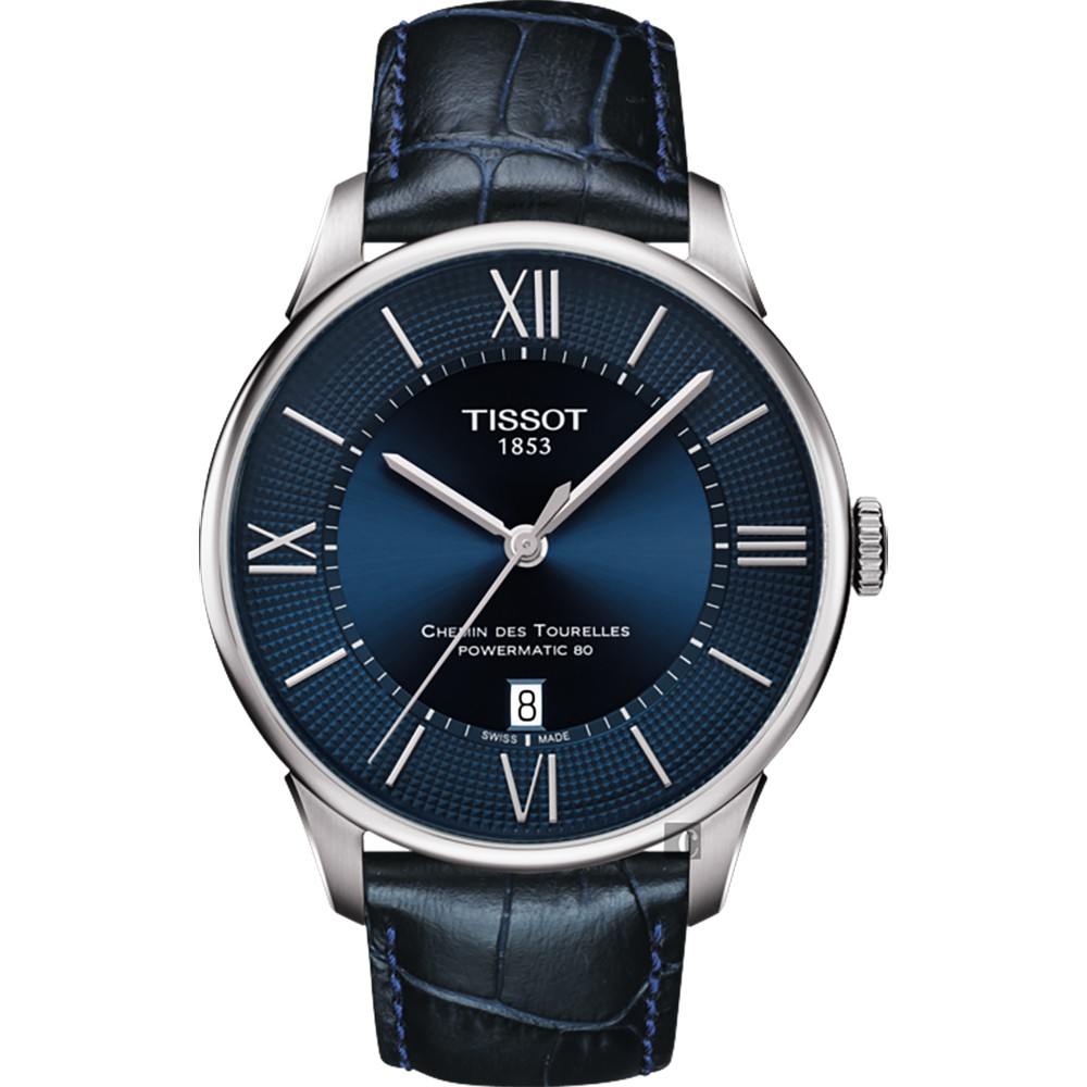 TISSOT天梭 杜魯爾系列動力80小時機械錶-藍/42mm  T0994071604800, , large