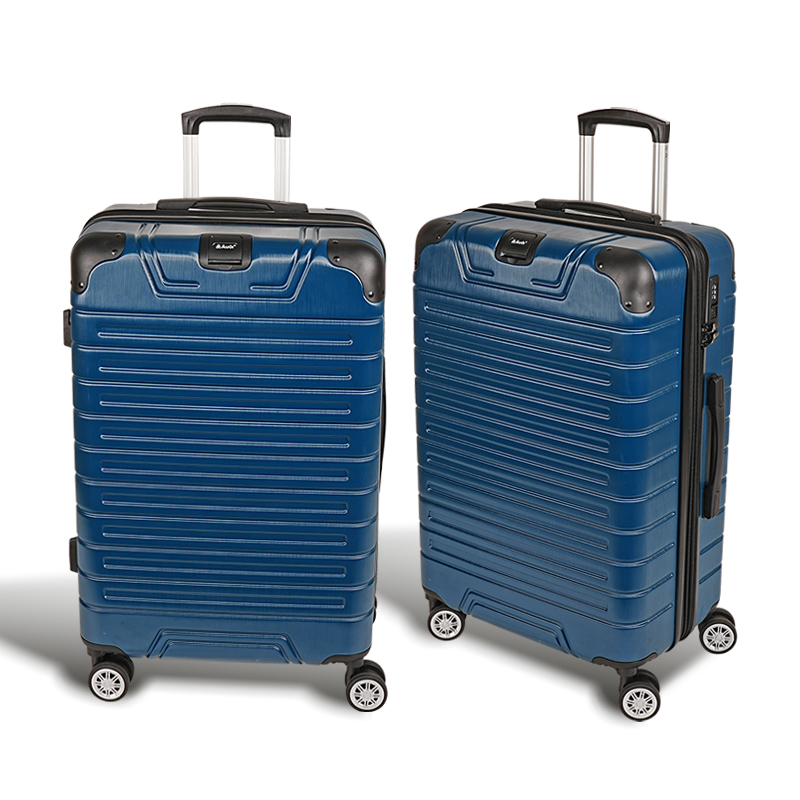 【Alldma鷗德馬】29吋追星款拉鏈行李箱H6-海藍拉絲(贈保護套C2+B2棋盤束帶+多功能海關鎖)