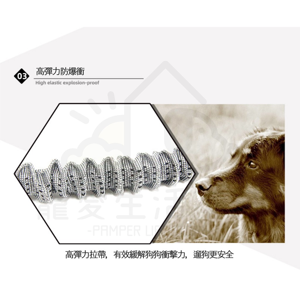 【寵愛生活本舖】防爆衝彈力牽引繩（75cm/120cm）大狗牽繩 寵物牽繩, , large