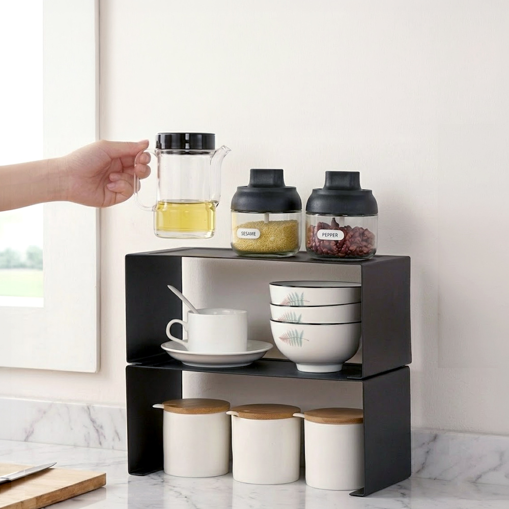 【上手家居】可堆疊醬料收納架-2入組(廚房置物架/廚房收納架/調味料收納/調味料架), , large