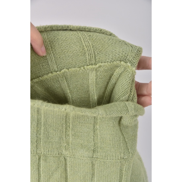 (F) 【依庭私服】質感坑紋綠色長袖上衣二手衣, , large