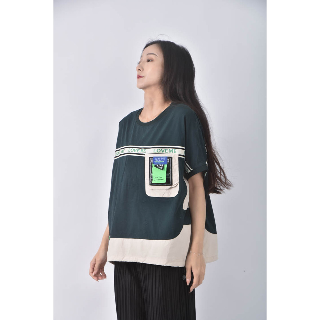 (2XL) 326字母綠色短袖上衣二手衣, , large