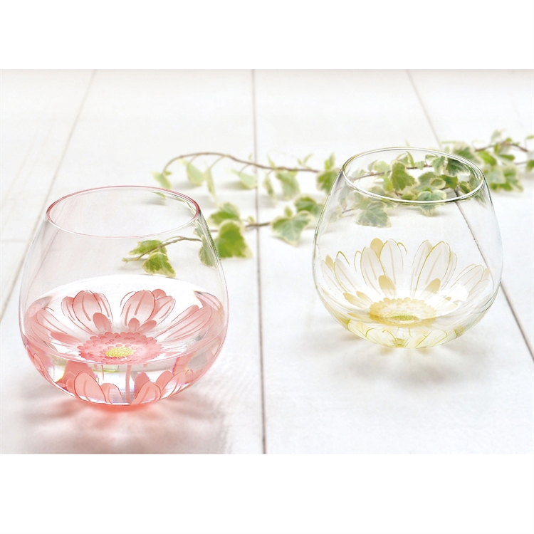【毓秀堂】東洋佐佐木 搖曳玻璃杯(花朵粉), , large
