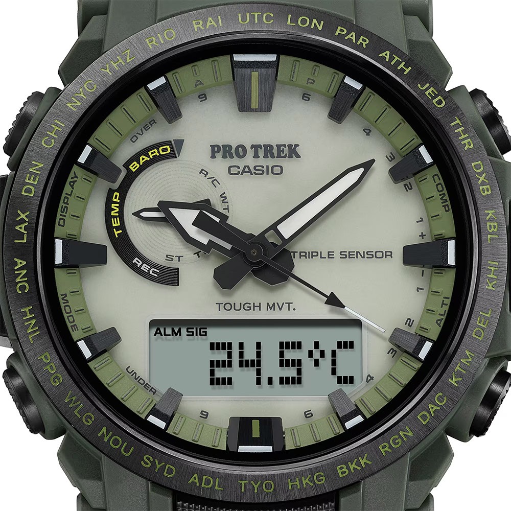 CASIO 卡西歐 PRO TREK 登山系列太陽能戶外手錶 送禮推薦 PRW-61LD-3, , large