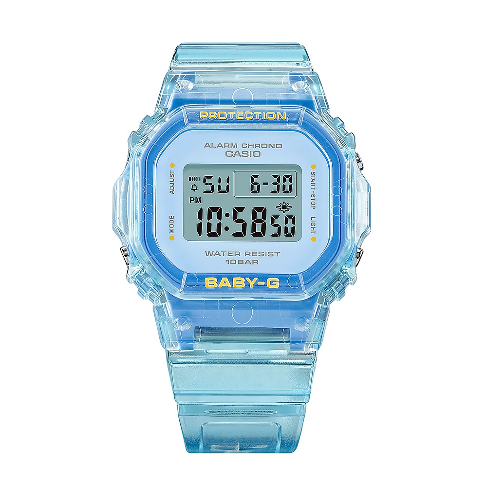 CASIO 卡西歐 BABY-G 夏季透明方形女錶電子錶 BGD-565SJ-2, , large