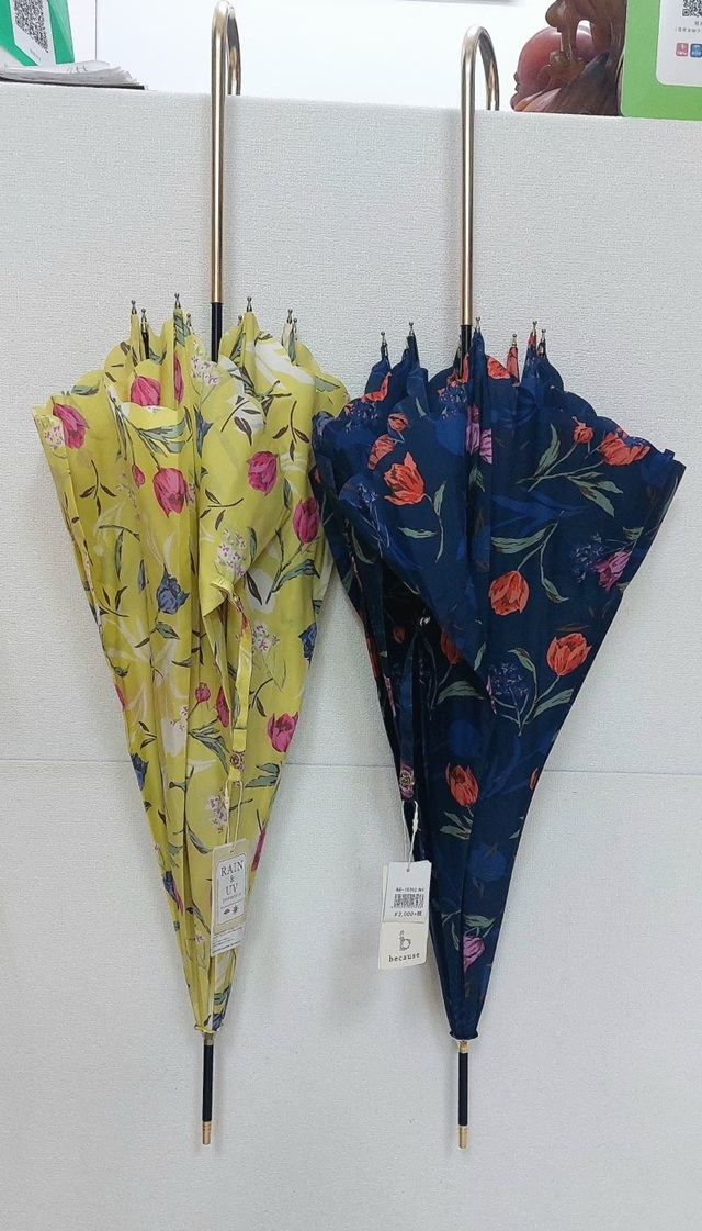 日本 because 晴雨兩用 直傘 陽傘 輕量雨傘 淑女傘 日系雨傘 時尚 抗uv 遮陽 現貨 快速出貨, , large