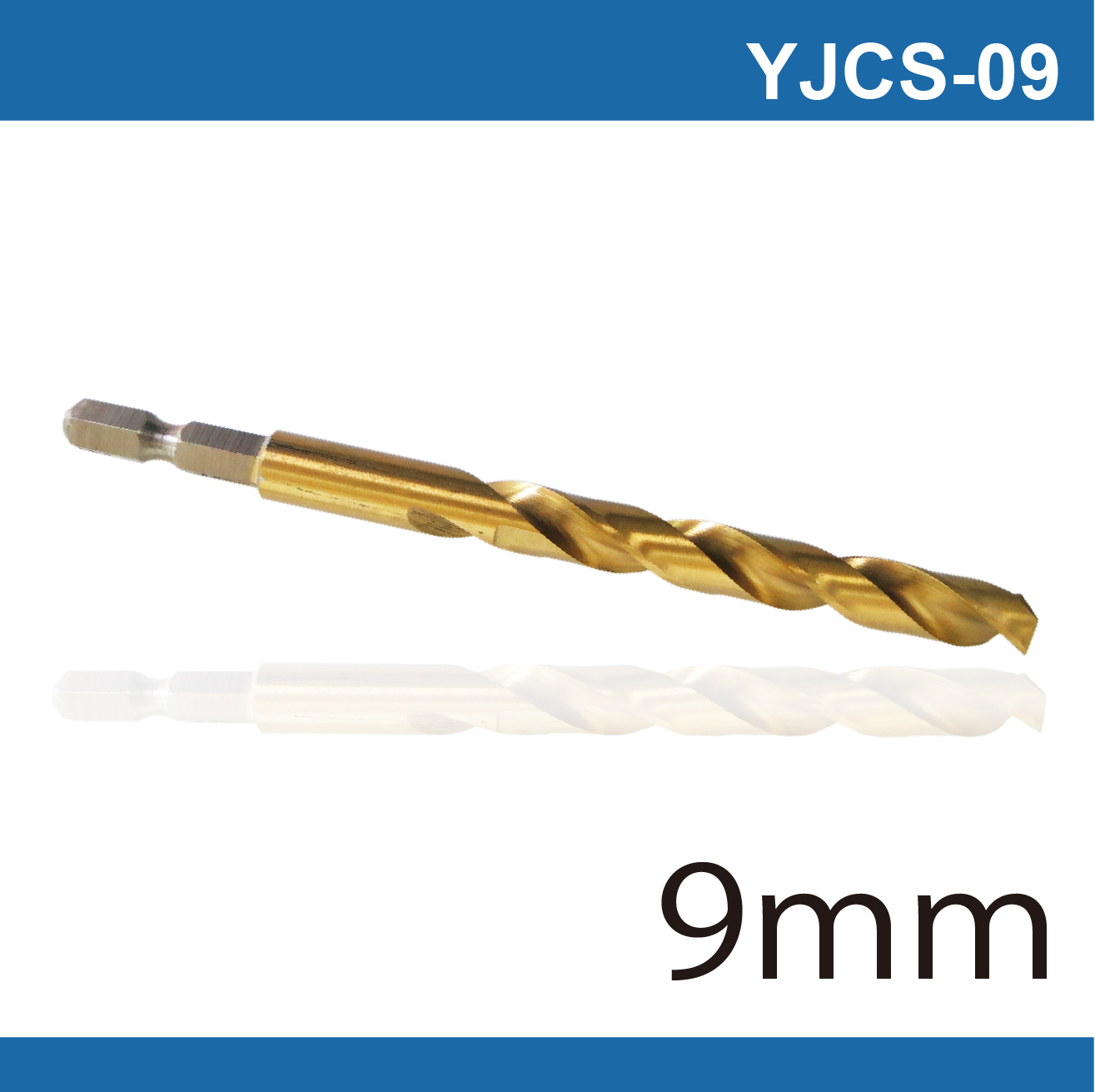 Hexagonal galvanized iron screwdriver bit - 9mm