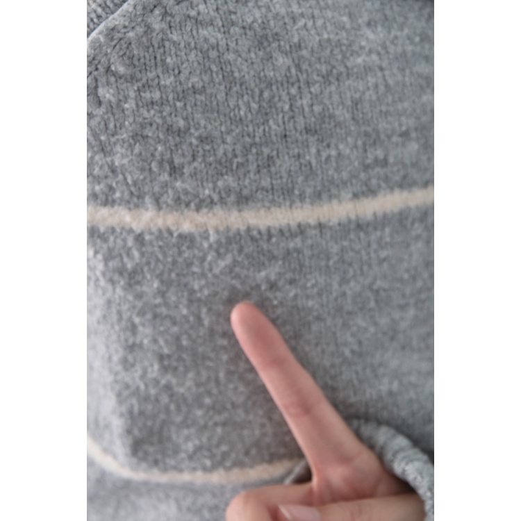 (2XL) genji條紋灰色長袖上衣二手衣, , large
