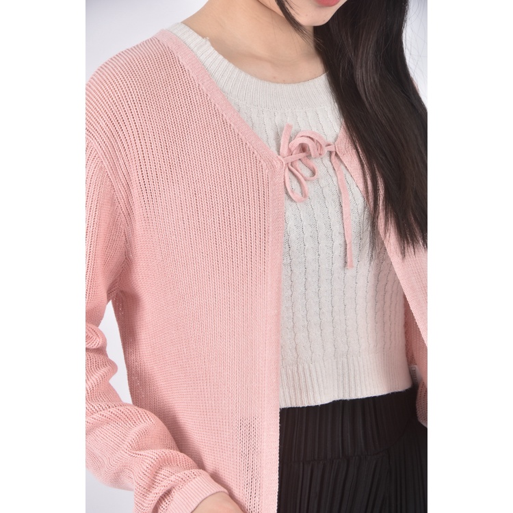 (L) the most質感針織粉色外套二手衣, , large