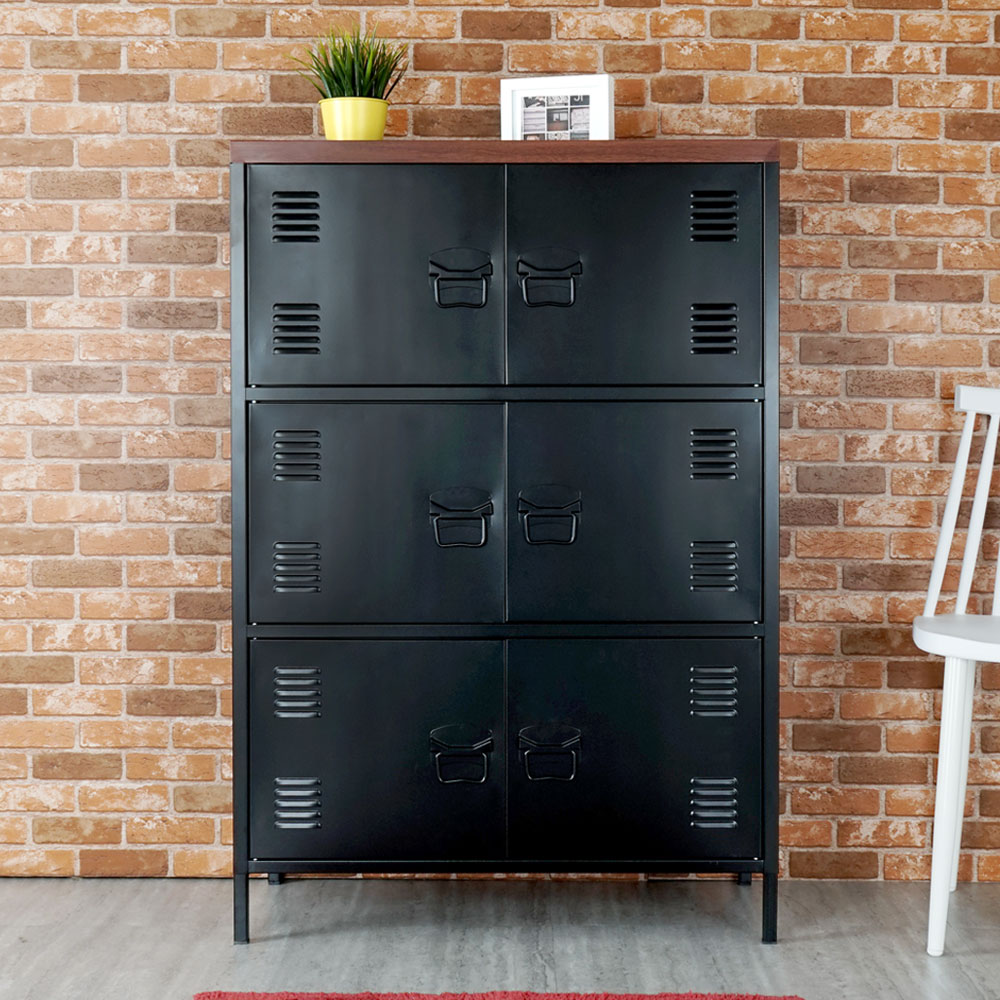 【Homelike】喜家居工業風鋼製六門置物櫃(1806), , large