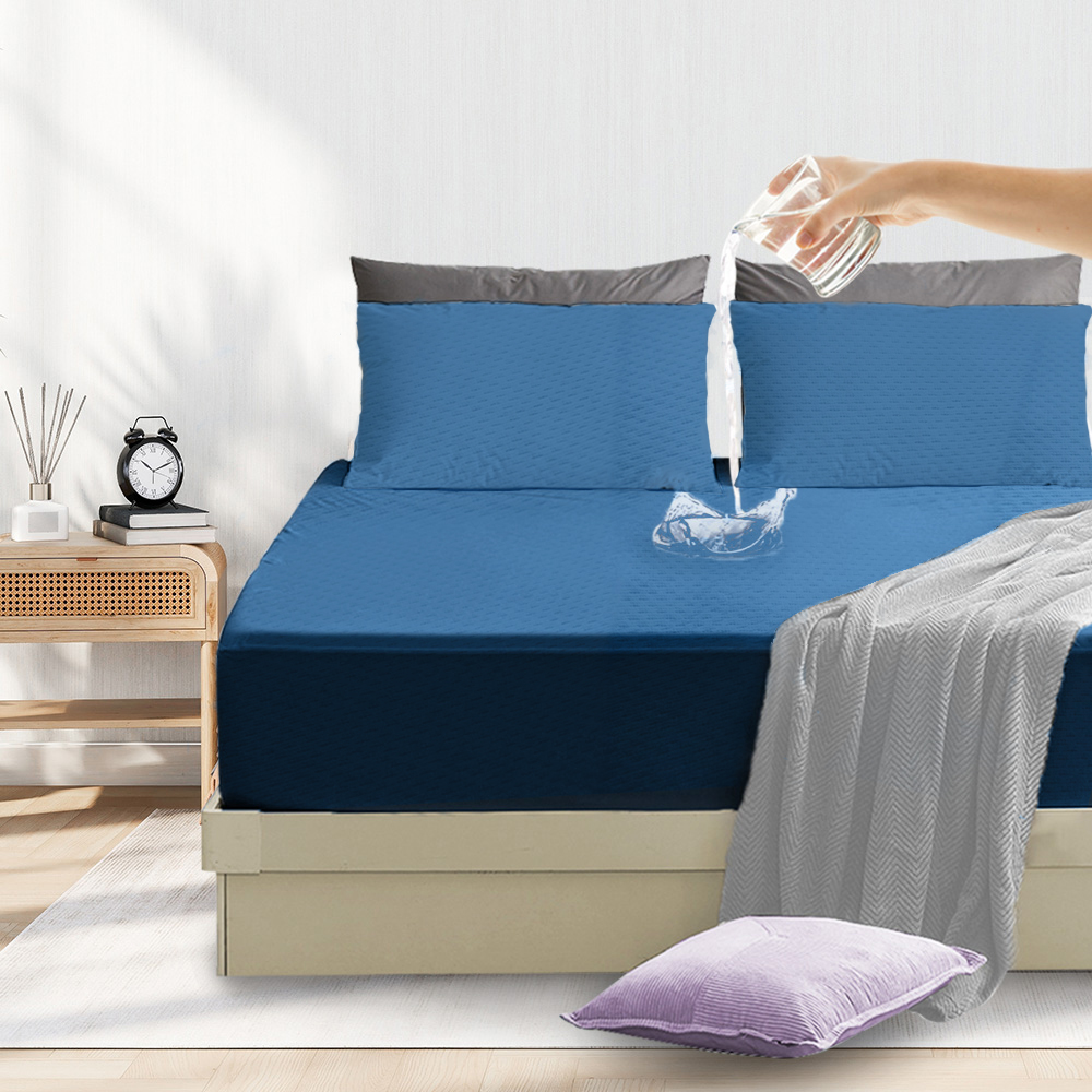 Silver Ion Antibacterial 100% Waterproof Breathable Pillow Protector (Anti-Dust Mite) &ndash; 1 Pair, , large