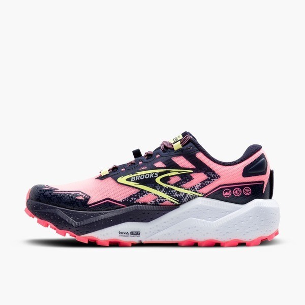 Brooks Caldera 7 女 越野鞋 運動 慢跑 路跑 火山口系列7代 粉 深藍 [1204041B666], , large