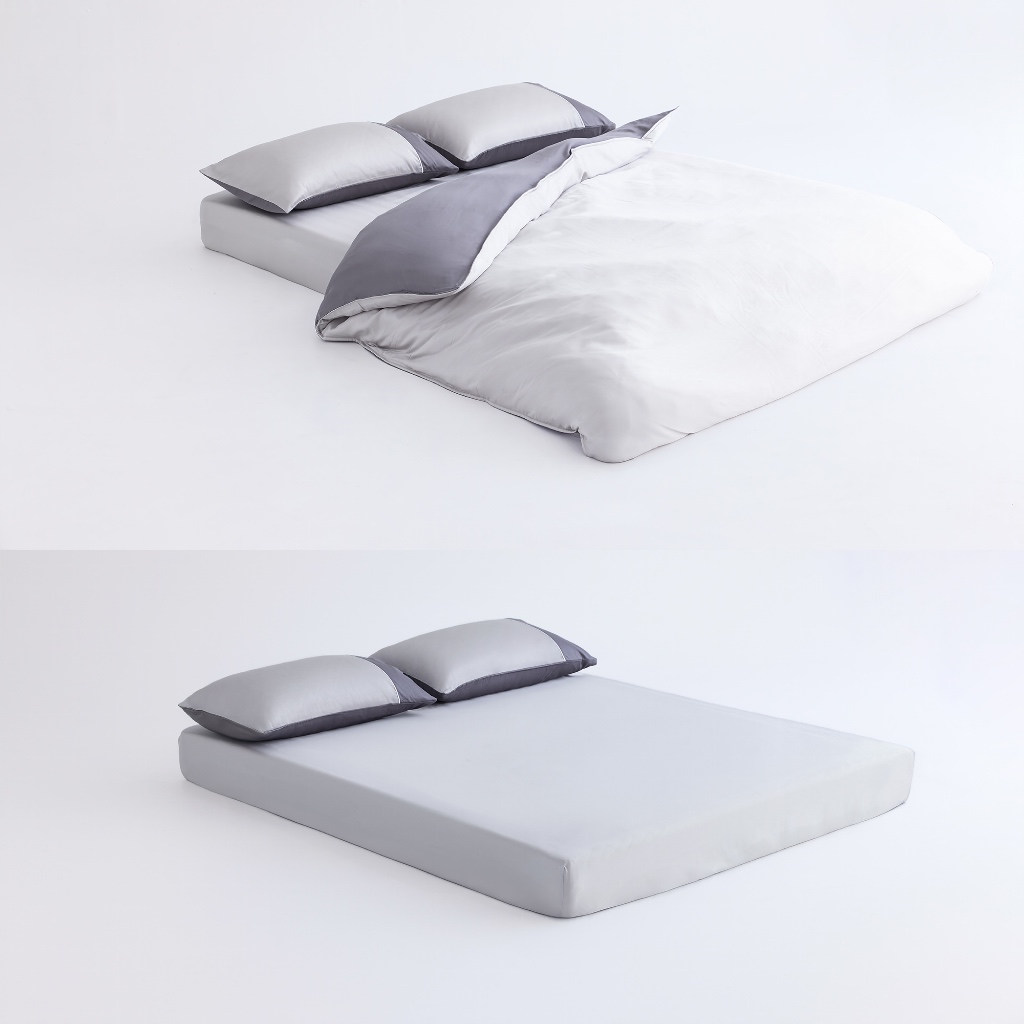 DOTDOT Lite - 『淺灰』 床包枕套組/兩用被/寢具組｜Classic系列｜60s天絲萊賽爾, , large