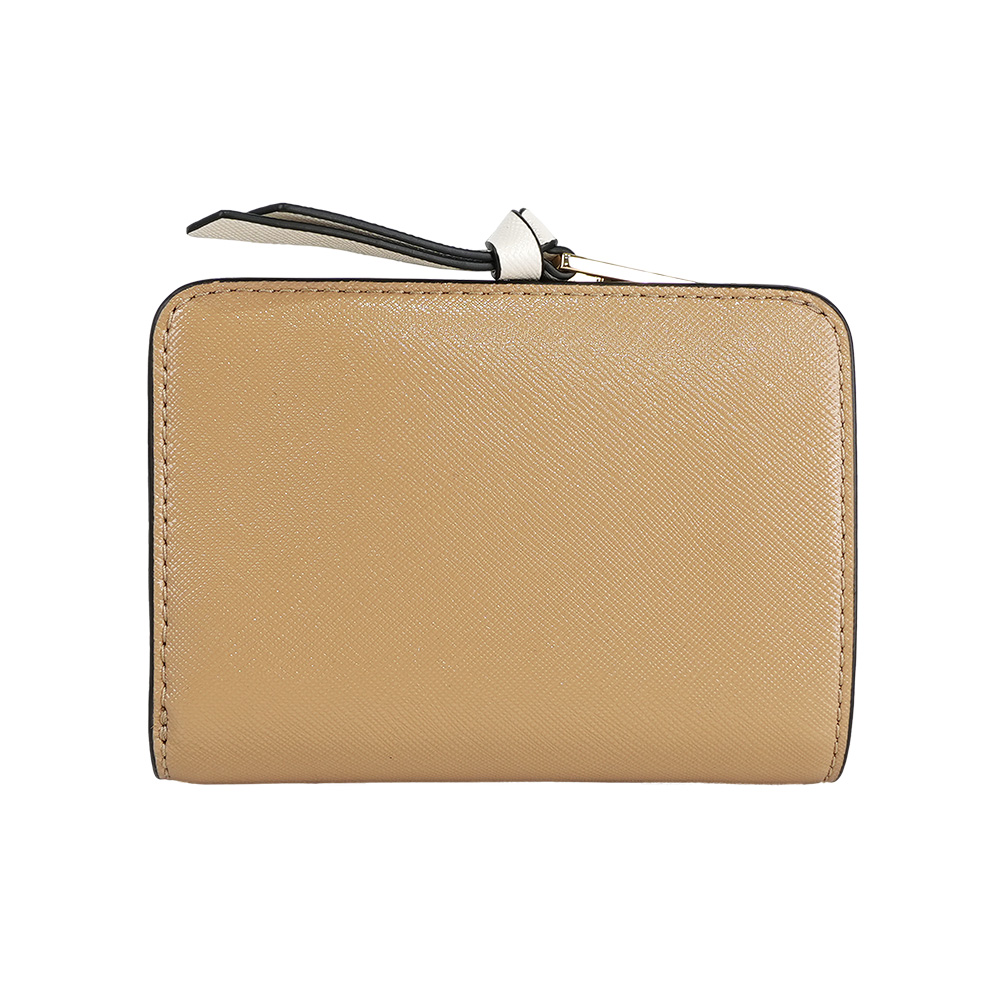 MARC  JACOBS The Snapshot 防刮皮革暗釦二折撞色短夾(駝色), , large