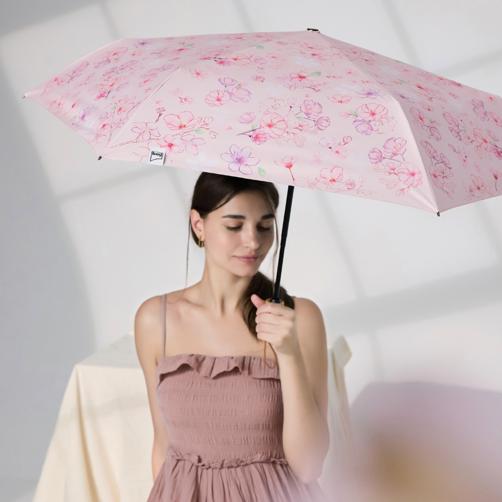 【德國boy】全遮光超輕收自動傘(春櫻綻放), , large