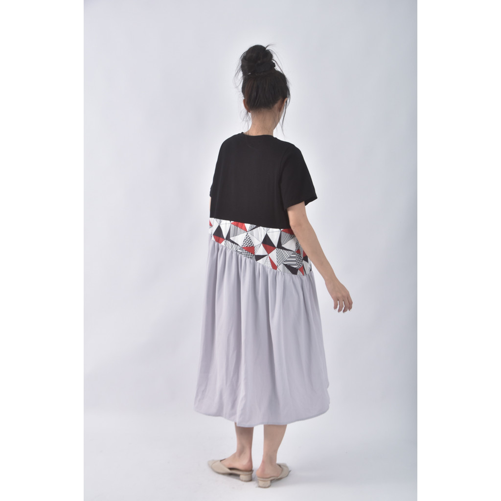 (L) rc lady格紋黑色洋裝二手衣, , large