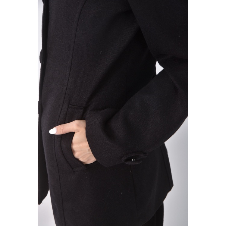 (S) let s go質感黑色綁帶外套二手衣, , large