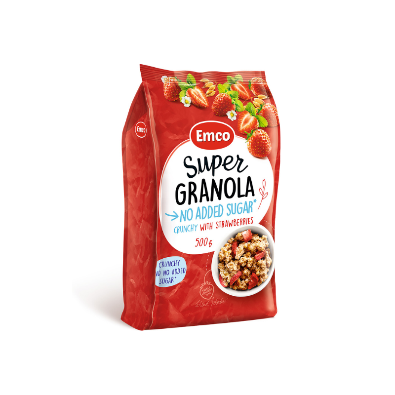 捷克EMCO無加糖草莓燕麥穀片