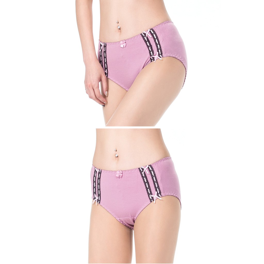 【K's凱恩絲】蝴蝶側邊超柔感透氣專利有氧蠶絲內褲-mo9款藕紫, , large