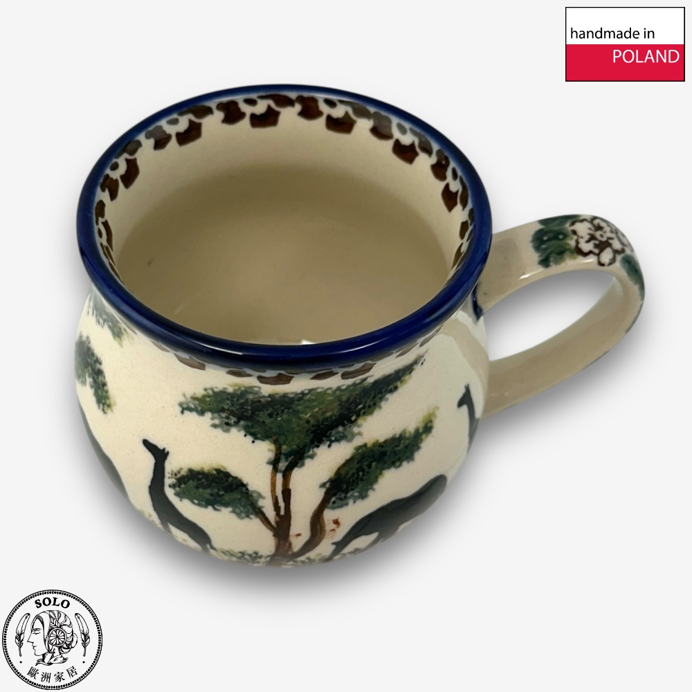 【SOLO Vintage】Cerraf Polish Pottery 350ml Mug Ballad of the Open Plains Series Made in Poland, , large