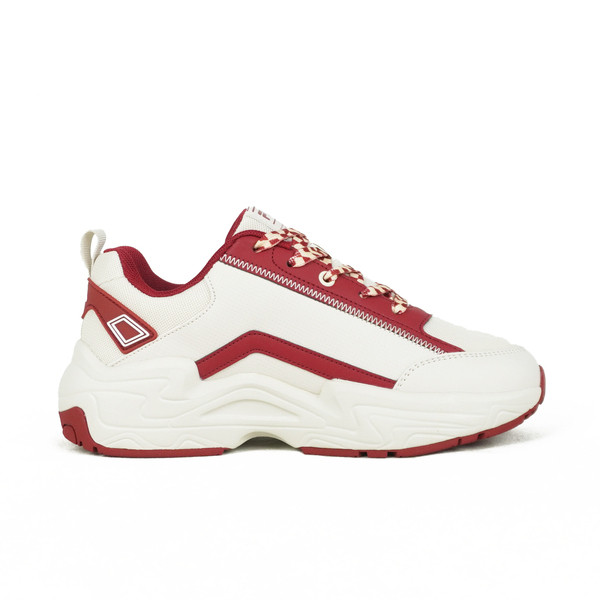 Kixpress-Fila Clunky Sneaker 女 運動休閒鞋 經典厚底 老爹鞋 米白 紅 [5-J939Y-122], , large