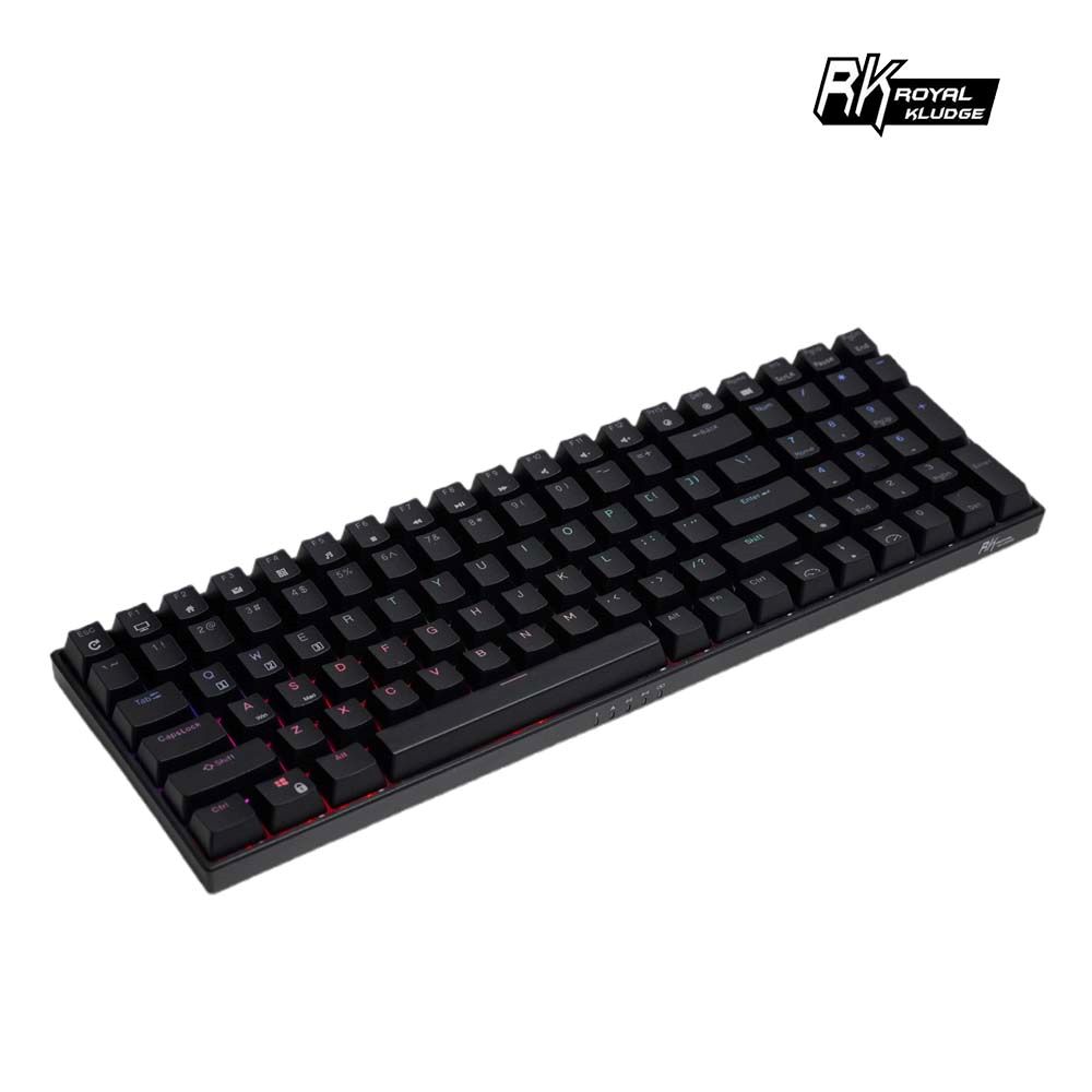 [樂維科技]RK100 96% 藍牙三模無線機械鍵盤 茶軸 RGB 黑色, , large