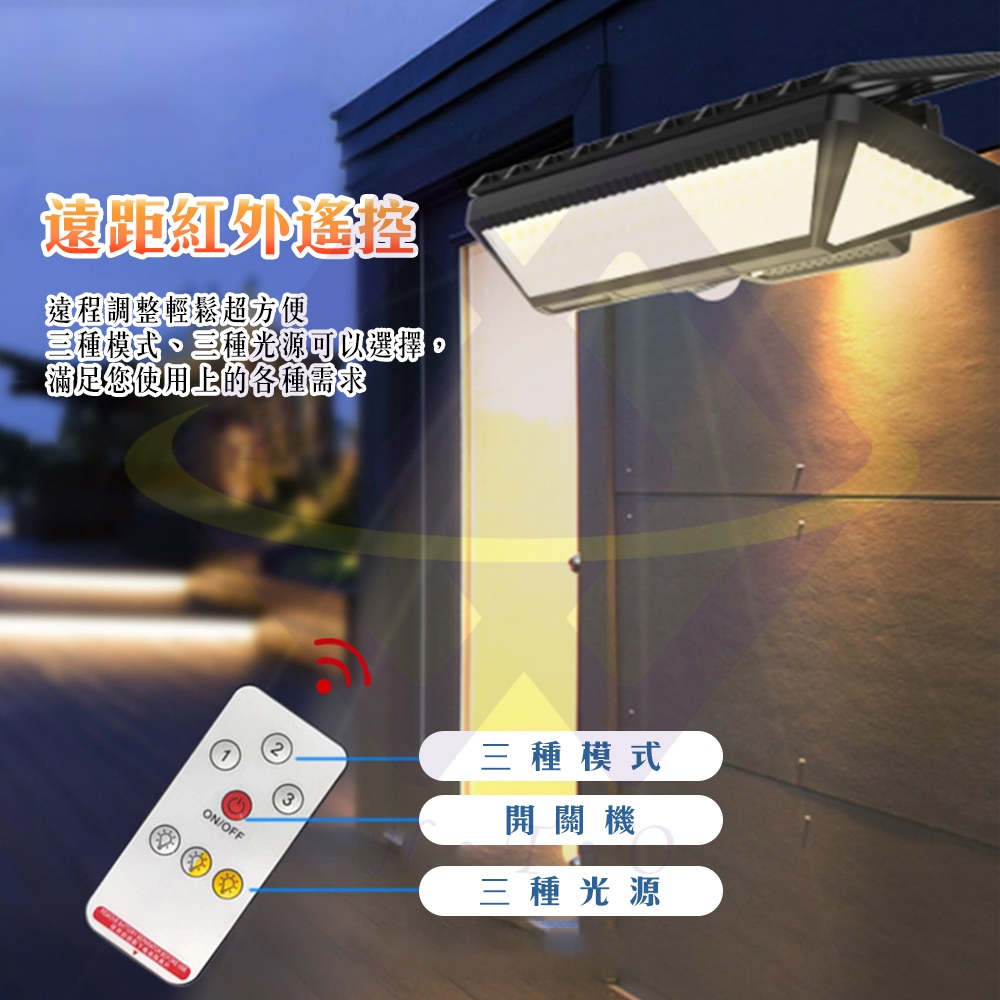 【禾統】人體感應三色太陽能夾燈 / 三色光源 / 1台 (LED三色光 太陽能夾子燈 戶外太陽能燈 人體感應 太陽能燈 防水), , large