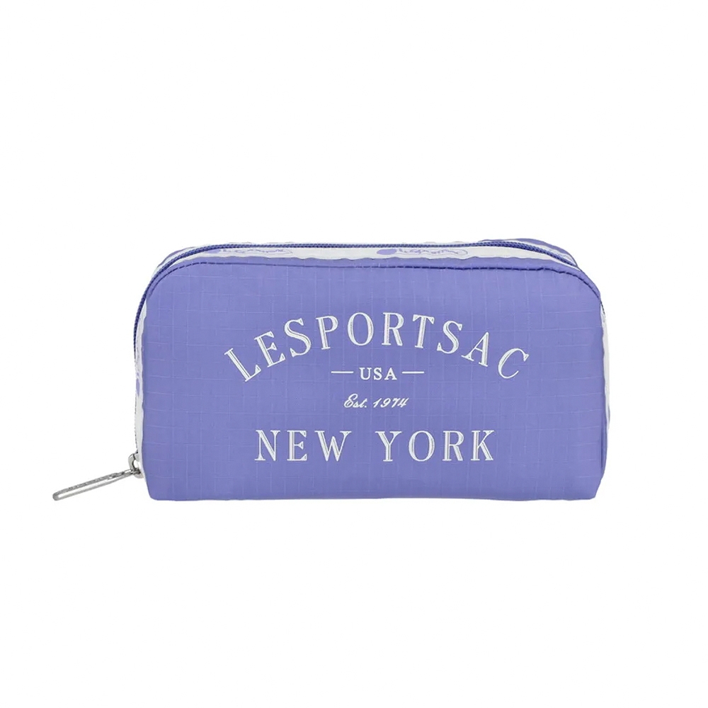 Lesportsac Rectangular Cosmetic 立體長形收納化妝包/ 品牌LOGO 紫羅蘭色, , large
