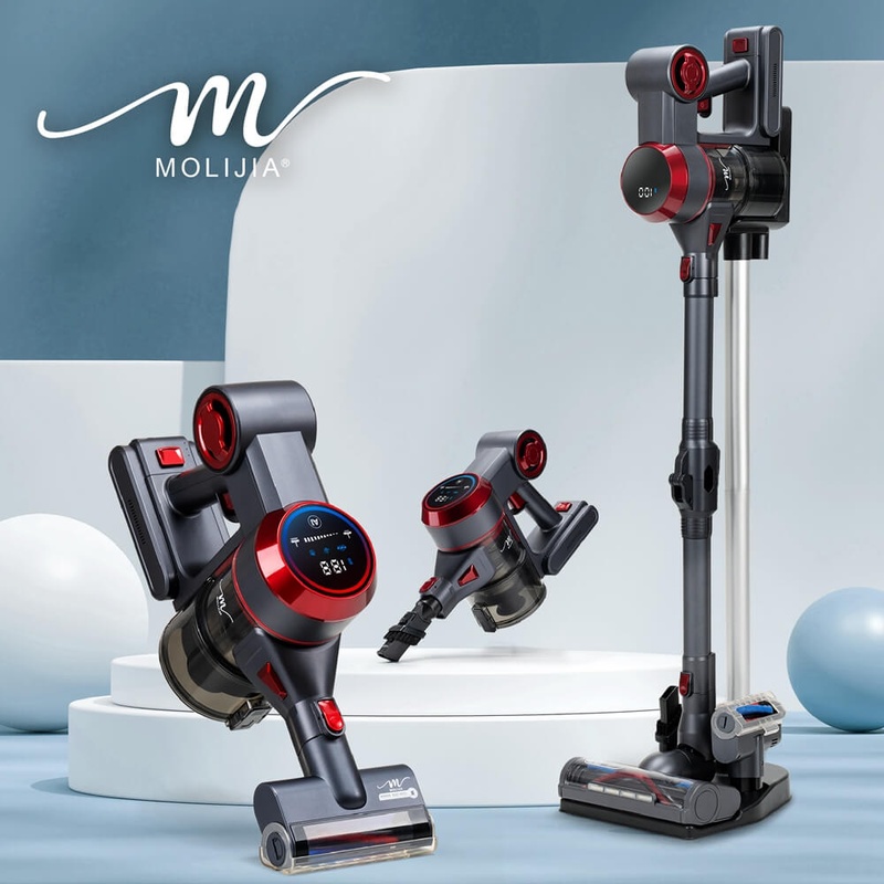 【MOLIJIA】M181 Automatic AI Sensing Handheld Cordless Vacuum Cleaner - Grayish Red, , large
