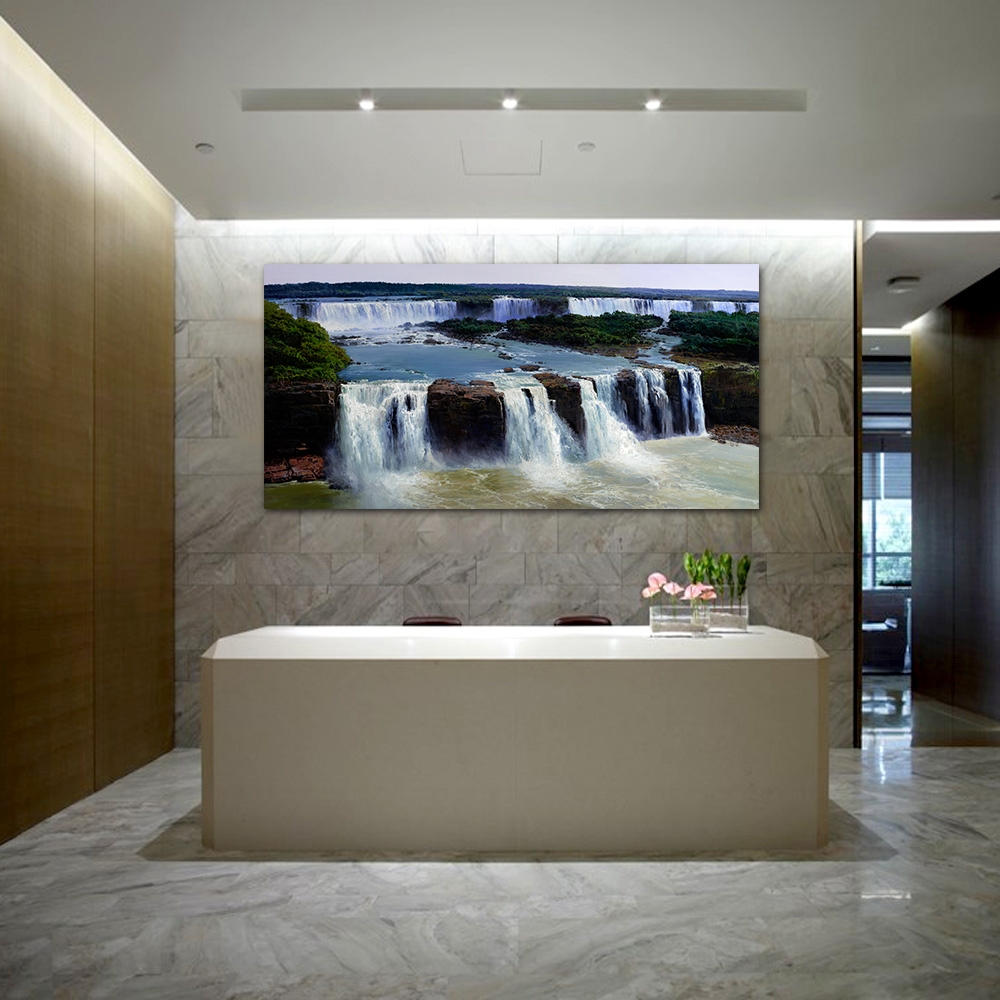 【御畫房】天瀑之二 國家一級畫師手繪油畫60&times;120cm(VF-148), , large