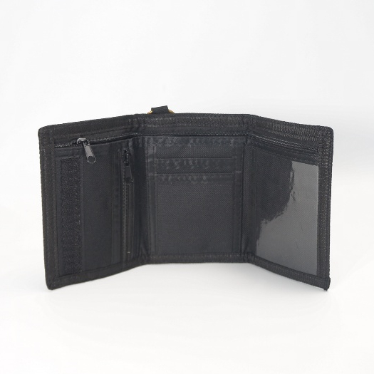 【YUN JOIN】 Denim nylon tri-fold short clip, , large