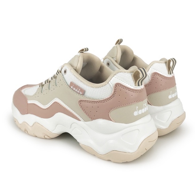 DIADORA迪亞多那 女生活時尚運動鞋 女運動鞋 女鞋 老爹鞋 透氣 保護後跟 Q彈 緩震 護趾 減壓 止滑 灰 粉, , large