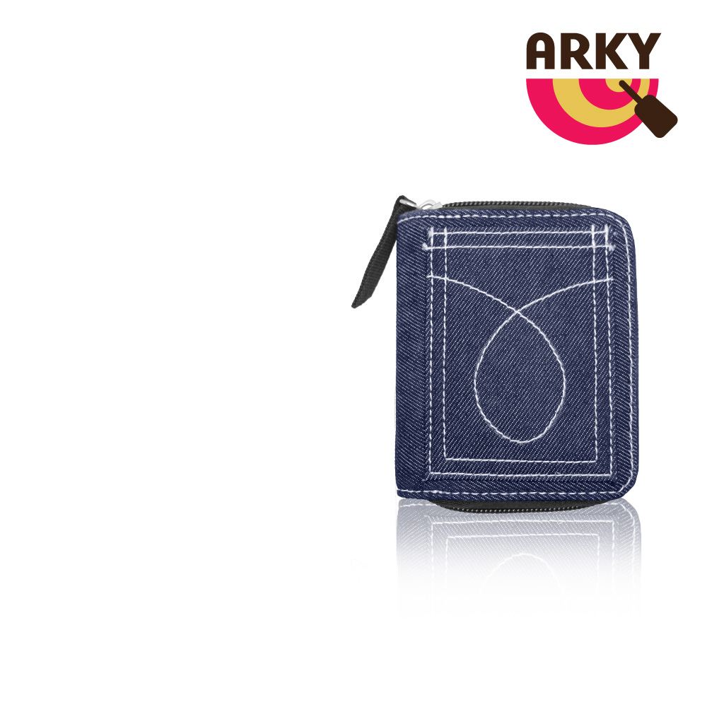 ARKY Coin Wallet Jeans Blue, , large