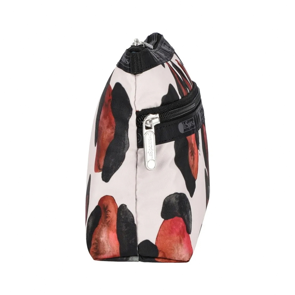 |快速出貨|Lesportsac Cosmetic Clutch 雙層拉鍊收納化妝包/ 水彩豹紋, , large