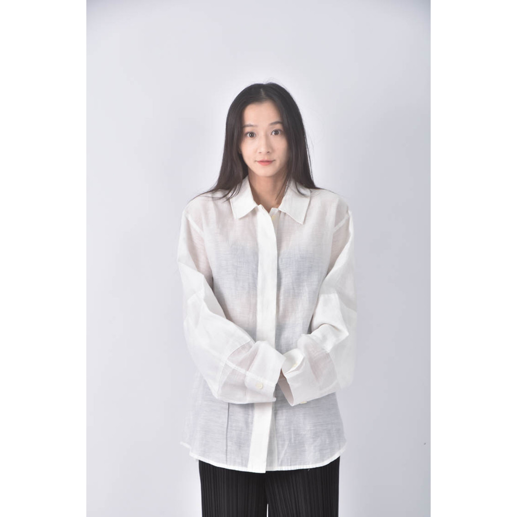 (XL) love you so much排扣白色長袖上衣二手衣, , large