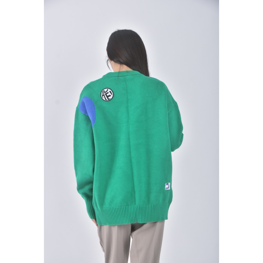 (XL) ader質感針織愛心綠色長袖上衣二手衣, , large