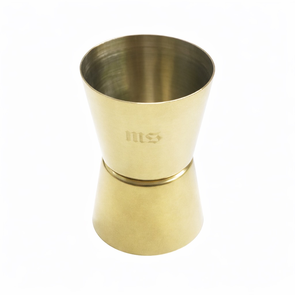 [巴果果]304不鏽鋼電鍍鈦金雙頭量杯-20ml/30ml SOOB-16-01-G