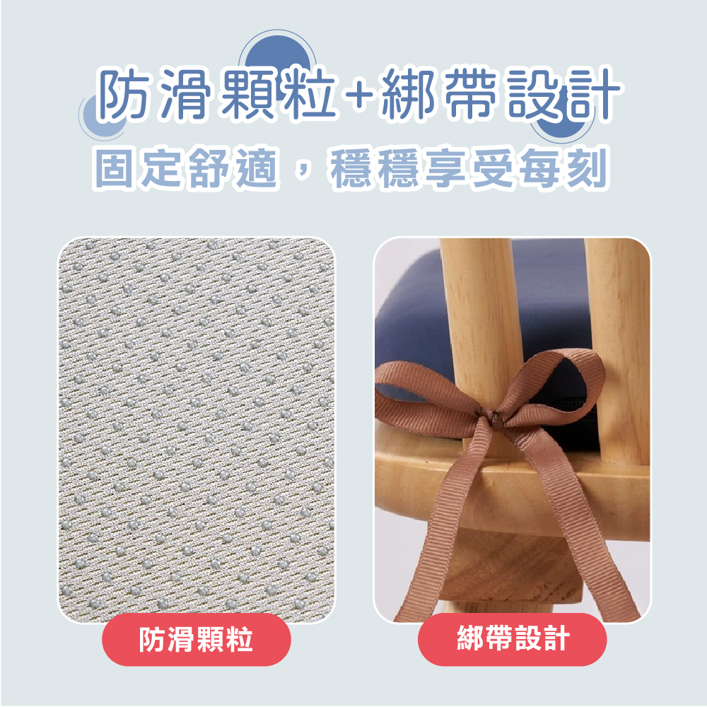 [ Pure Sleep純好眠 ] 牛奶絲記憶棉坐墊, 天藍色, large