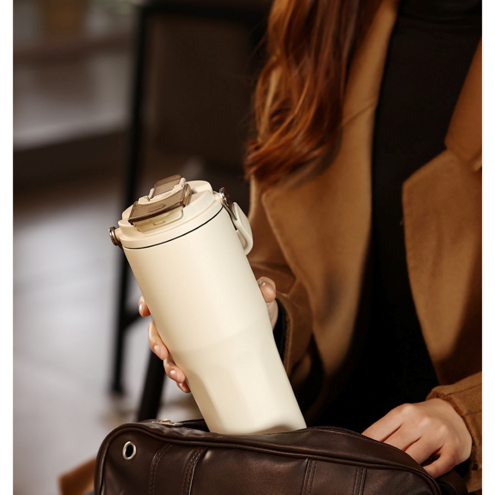 【H&R安室家】陶瓷易潔層雙飲保溫杯800ml(H88), , large