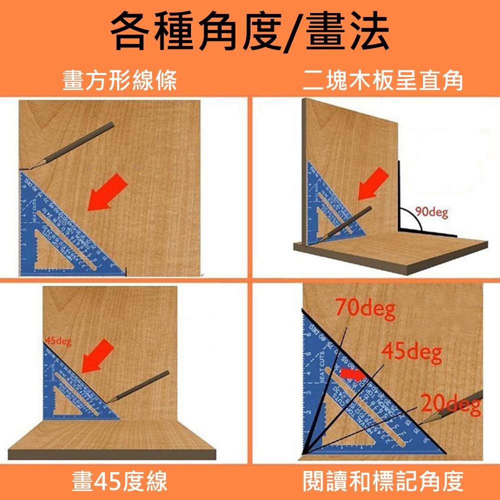 Aluminum Alloy Triangle Ruler - Model B, 7-inch Black, Metric, Thickened, , large